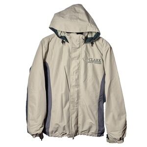 Lands End Jacket‎ Mens Large Beige Hooded 3 In 1 Parka Clark Realty Builders